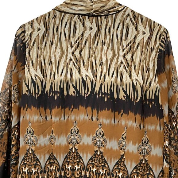 Dressbarn Flowy Jacket + Tank Large Womens Top NWT Brown Black Womens Top NWT - Picture 5 of 11